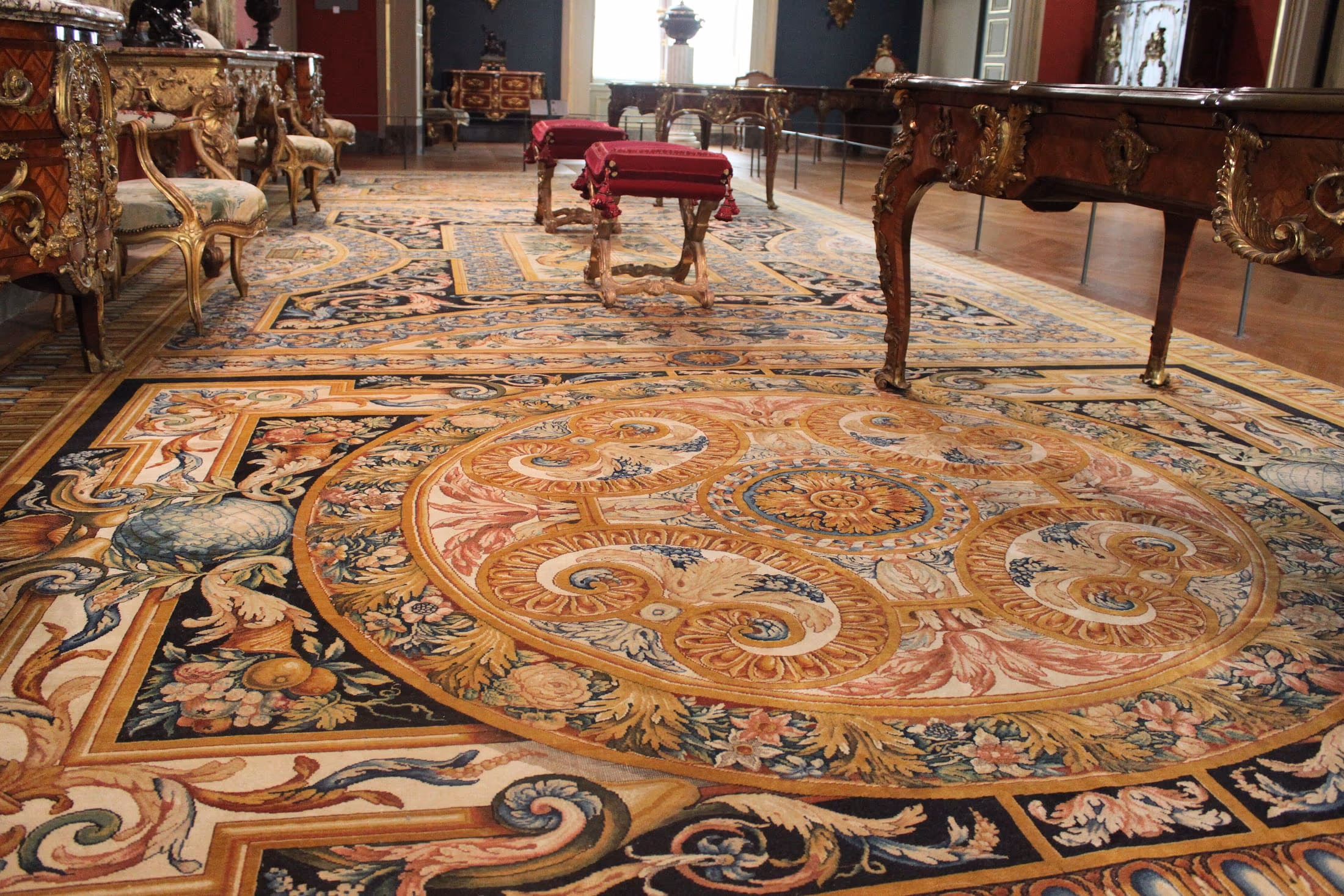 The gilded vault of the Galerie d’Apollon in the Louvre