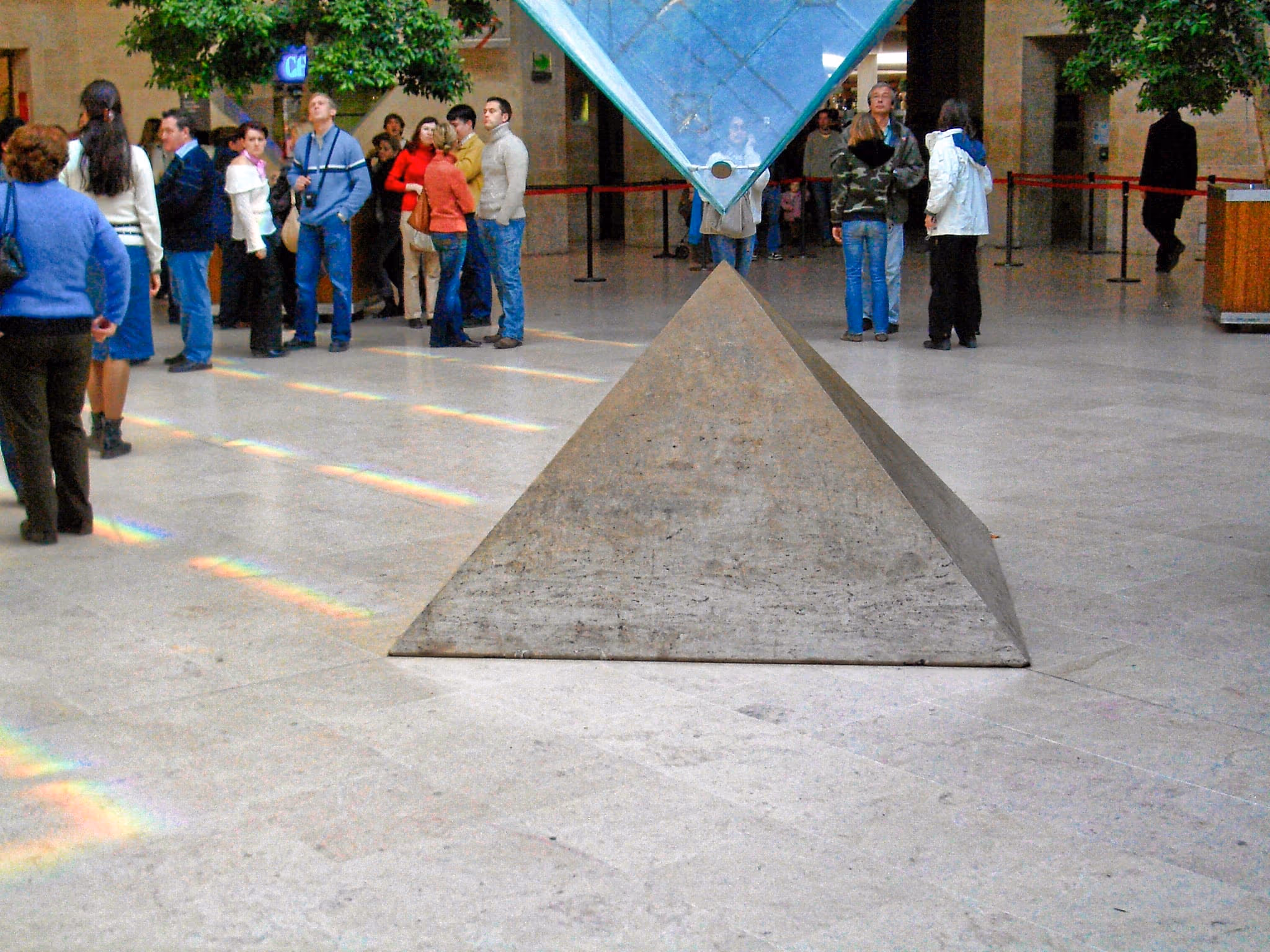 The inverted pyramid at the Carrousel du Louvre